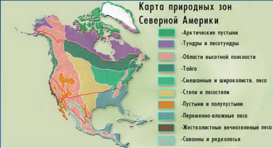 Природные зоны, особенности их простирания